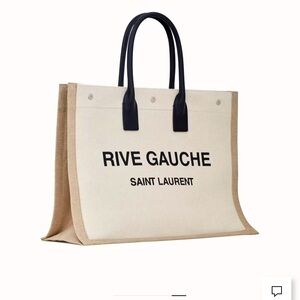 NWT-Yves Saint Laurent Rive Gauche Canvas Tote